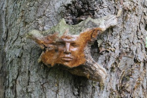 Wood carved tree spirit